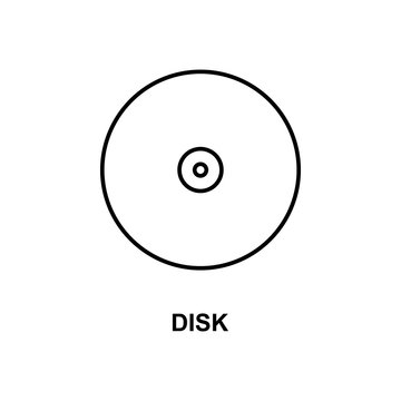 cd disk icon. Element of simple web icon with name for mobile concept and web apps. Thin line cd disk icon can be used for web and mobile