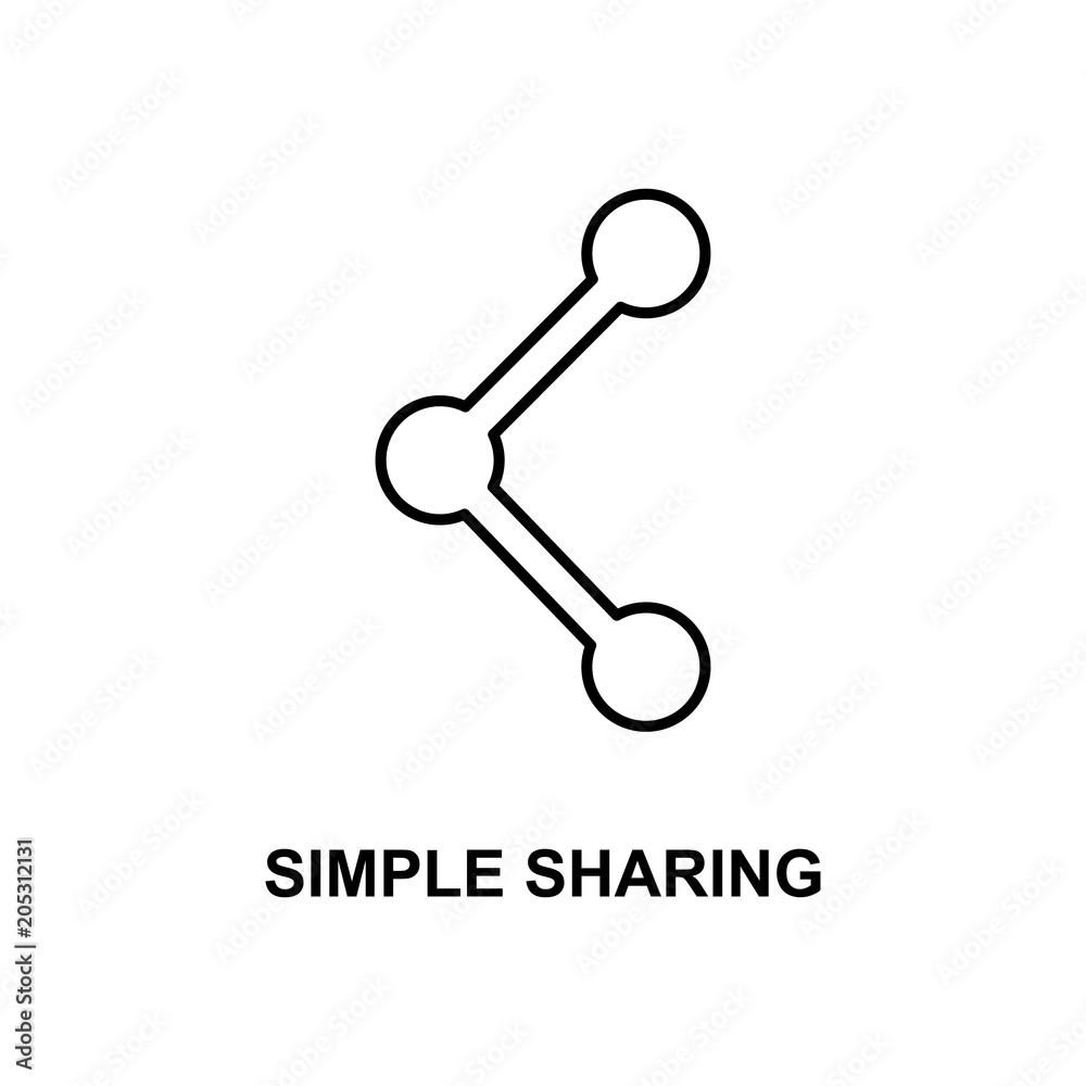 Poster simple sharing icon. element of simple web icon with name for mobile concept and web apps. thin line
