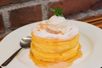 ふわふわのパンケーキ