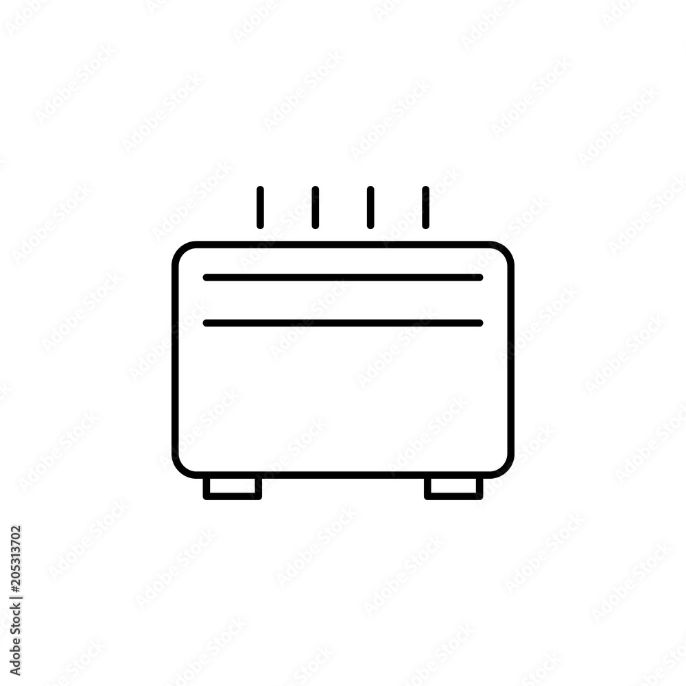 Poster air conditioning icon. element of simple web icon with name for mobile concept and web apps. thin li