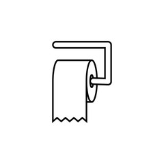 toilet paper icon. Element of simple web icon with name for mobile concept and web apps. Thin line toilet paper icon can be used for web and mobile