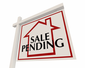 Sale Pending Home for Sale Real Estate Sign Words 3d Render Illustration
