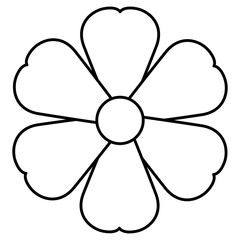 beautiful flower decorative icon vector illustration design