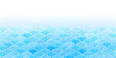 海　夏　和紙　背景