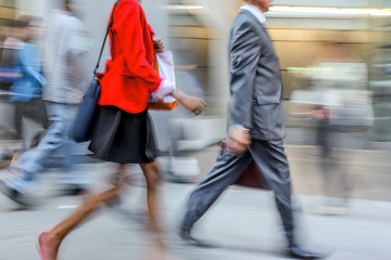 group of business people in the street