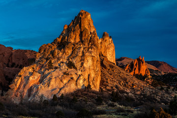 Obraz premium MARCH 8, 2017 GARDEN OF THE GODS, COLOARDO SPRINGS, CO, USA - a National Natural Landmark features Sedimentary rock formation