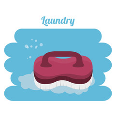 cleaning brush laundry service vector illustration design