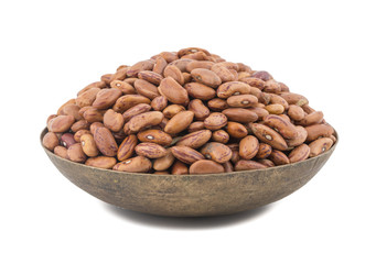 Red Kidney Beans Also Know as Azuki Beans or Rajma Seeds isolated on White Background