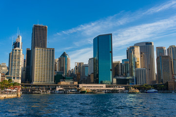 Fototapeta na wymiar Sydney Central Business District and Circular Quay cityscape