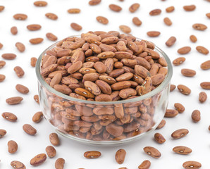 Red Kidney Beans Also Know as Azuki Beans or Rajma Seeds isolated on White Background