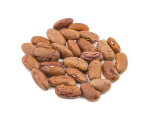 Heap of Red Kidney Beans Also Know as Azuki Beans or Rajma Seeds isolated on White Background