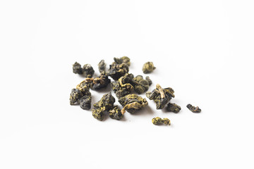Asia culture and design concept - fresh taiwan oolong tea dry bud