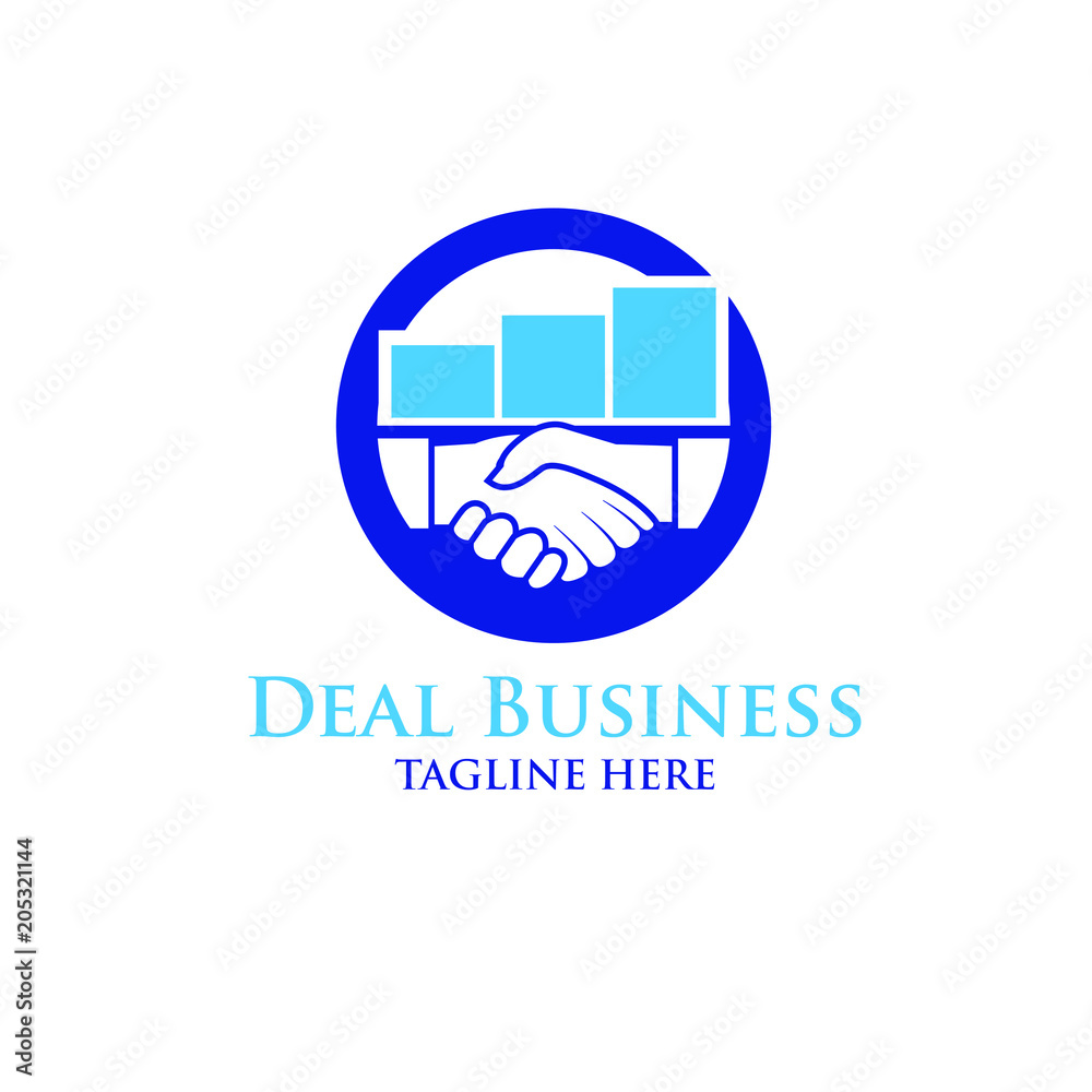 Poster business deal logo