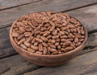Red Kidney Beans Also Know as Azuki Beans or Rajma Seeds on Wooden Background