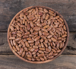 Red Kidney Beans Also Know as Azuki Beans or Rajma Seeds on Wooden Background