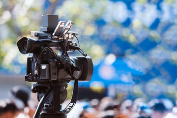 Video camera working with covering an event