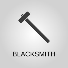 Blacksmith icon. Blacksmith symbol. Flat design. Stock - Vector illustration