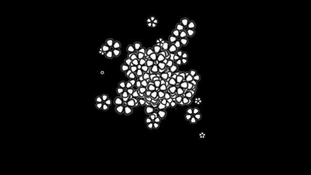 4k Feather flower kaleidoscope design fireworks geometric pattern,oriental religion texture,fractal art weaving petal bloom matrix particle background.