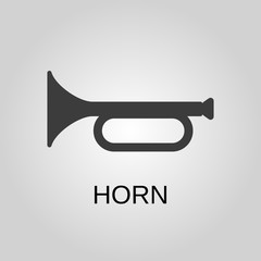 Horn icon. Horn symbol. Flat design. Stock - Vector illustration