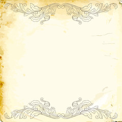 Vector baroque of vintage elements for design. 