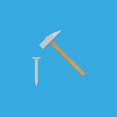 hammer with nail