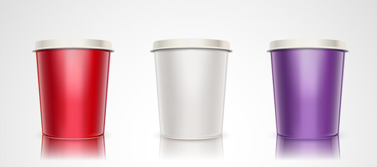 Paper cup mockup set