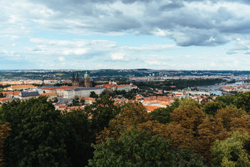 Cityscape of Prague from Petrin Hill