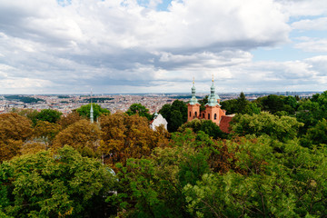 Cityscape of Prague from Petrin Hill