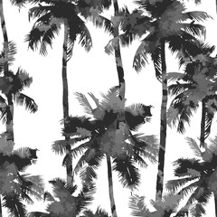 Fototapeta premium Pattern from watercolor palms