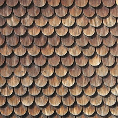 Tiles made of wood, in farmers on the outer wall of old houses