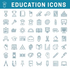 School and education editable icons