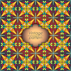 Abstract geometric retro seamless pattern. Vector background.