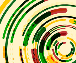 Circular lines, circles, geometric abstract background