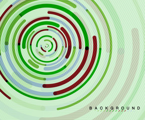 Circular lines, circles, geometric abstract background