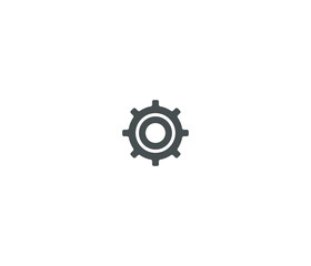 Settings vector icon. Black illustration isolated on white background for graphic and web design.