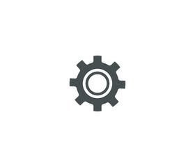 Settings vector icon. Black illustration isolated on white background for graphic and web design.