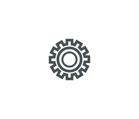 Settings vector icon. Black illustration isolated on white background for graphic and web design.