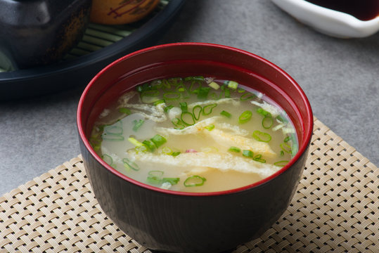 Japanese Miso Soup With Background