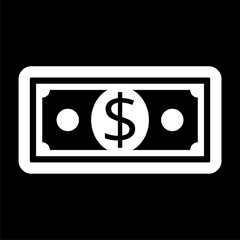 Money design icon, Money Vector Design Illustration on dark background