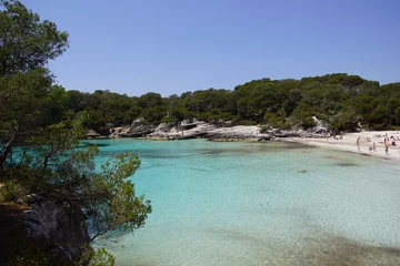 Foto op Canvas Magnifique calanque aux eaux turquoises sur l'île de Minorque, Baléares, Espagne © Positif Bonheur