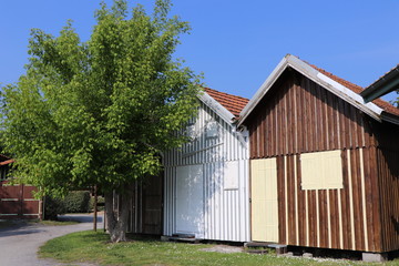 Obraz premium Cabane ostréicole bassin arcachon port biganos