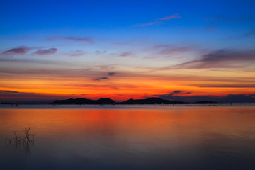 Beautiful sky at twilight time for background