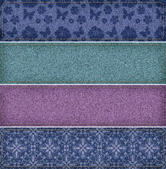 Fototapeta premium set of jeans banners
