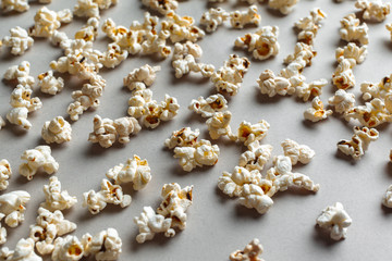 Fresh popcorn, food background