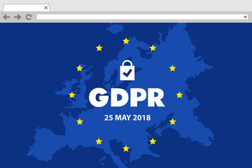 EU General Data Protection Regulation. eu gdpr vector illustration