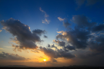 Beautiful sky at twilight time for background