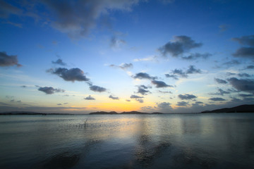 Beautiful sky at twilight time for background