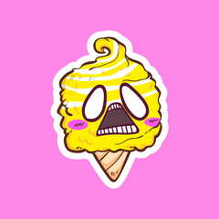 cute cotton candy vector cartoon