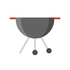 Barbecue grill, Kitchen device Flat icon