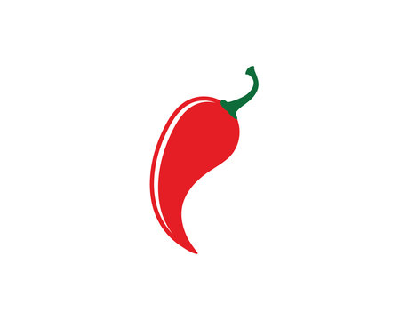 Red hot natural chili icon